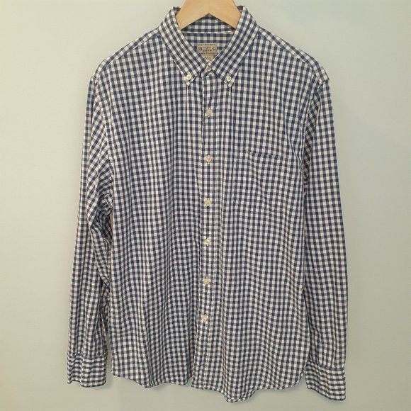 J. Crew men's large plaid long sleeve button down shirt - Picture 1 of 9
